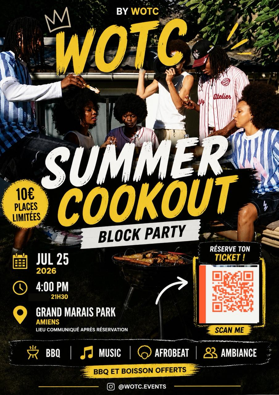 WOTC summer cookout event poster